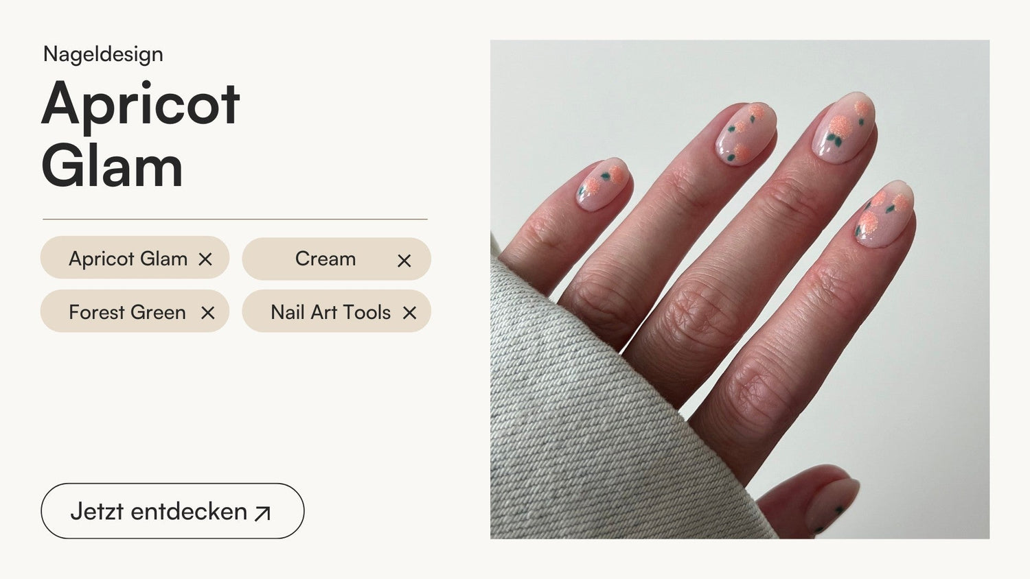 Apricot Glam Tutorial - Doonails Switzerland