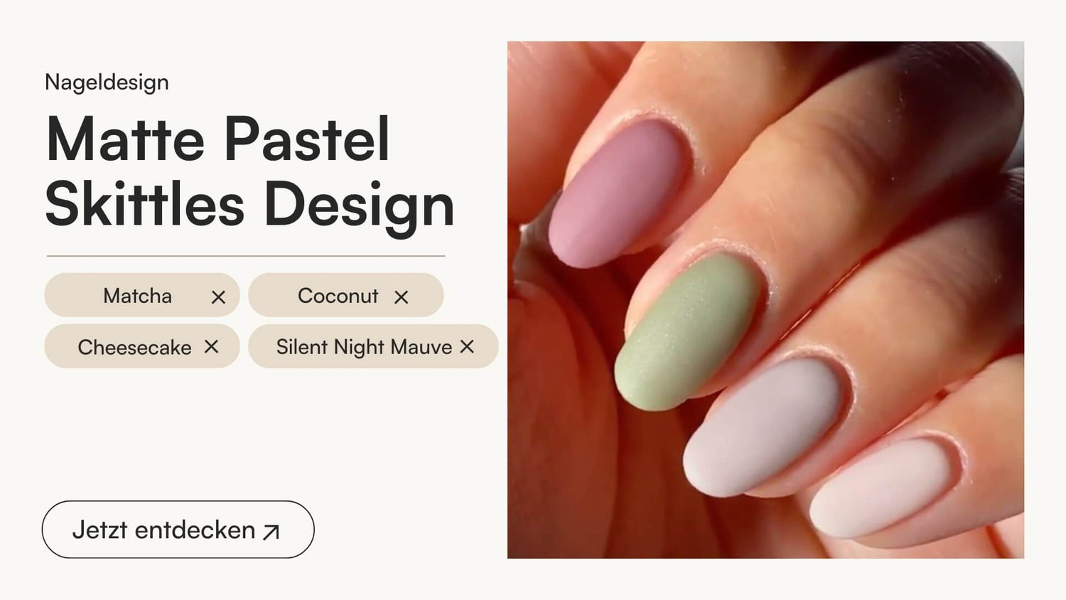 Matte Pastel Skittles Design - Doonails Switzerland