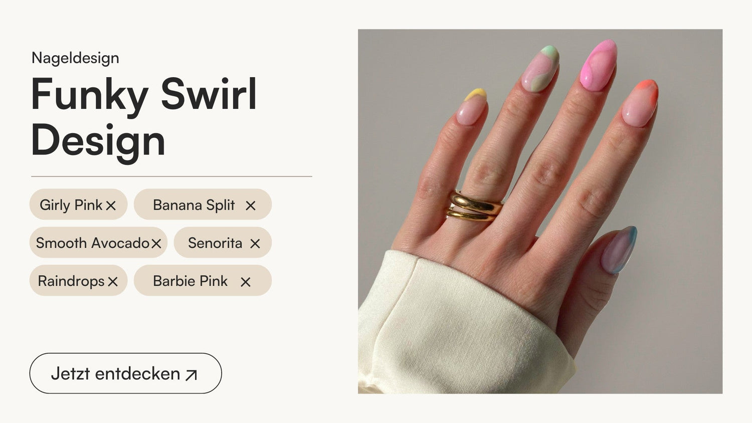 Funky Swirl Design - Doonails Switzerland