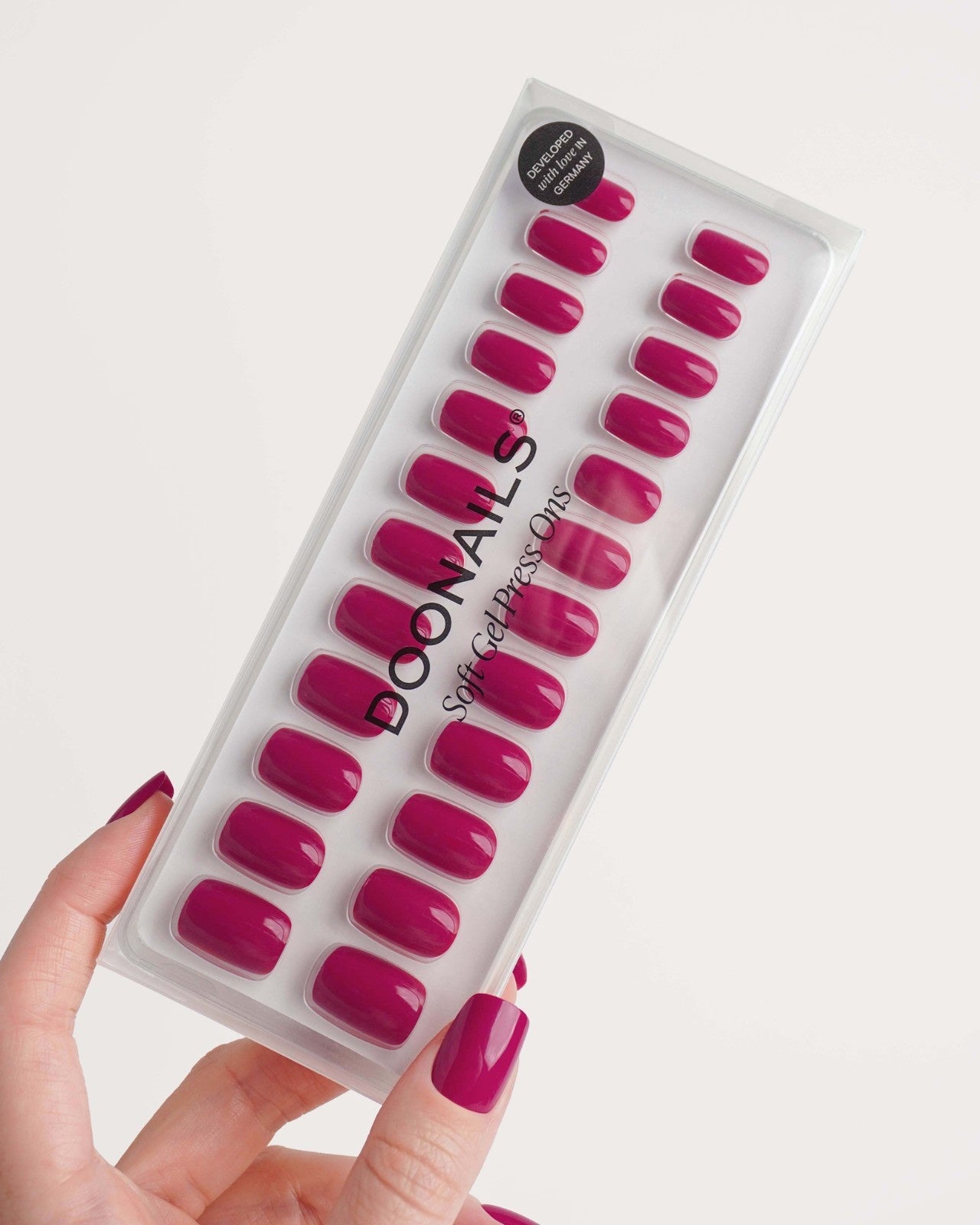 Acai Berry Short Square Soft Gel Press Ons - Doonails Switzerland