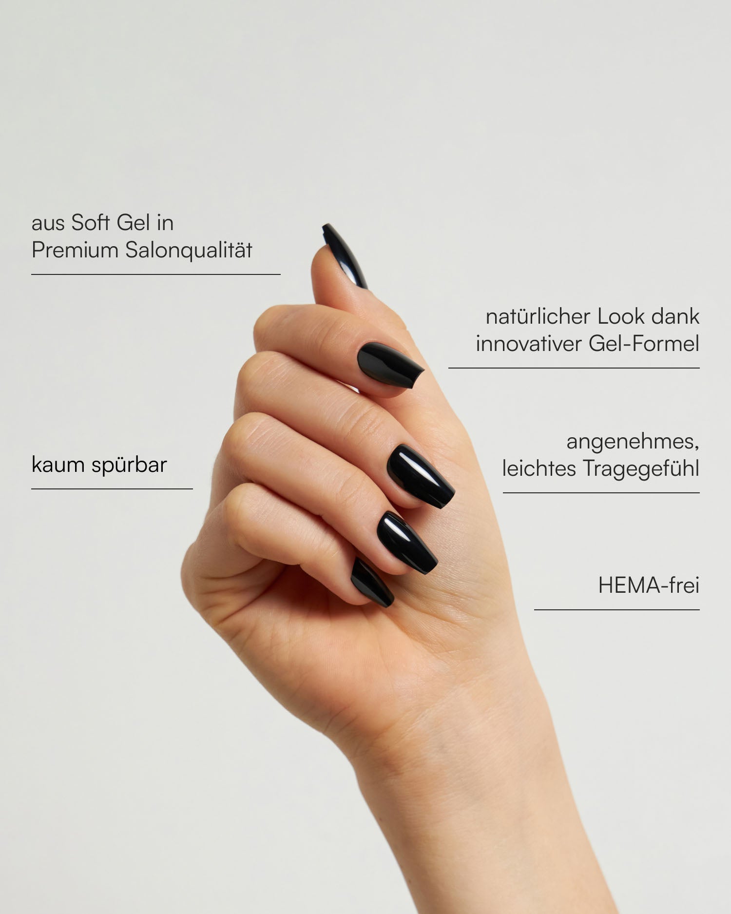 Dark Dream Short Coffin Soft Gel Press Ons - Doonails Switzerland