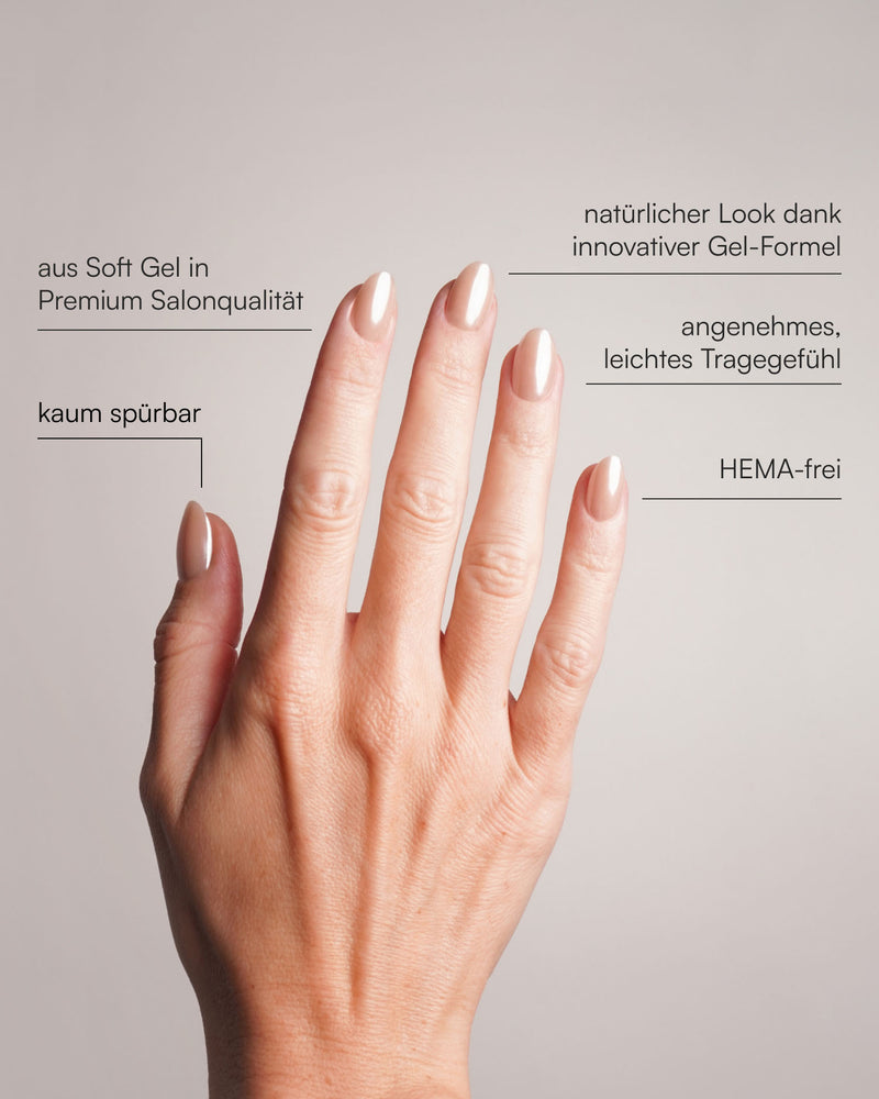 Prosecco Short Round Soft Gel Press Ons - Doonails Switzerland