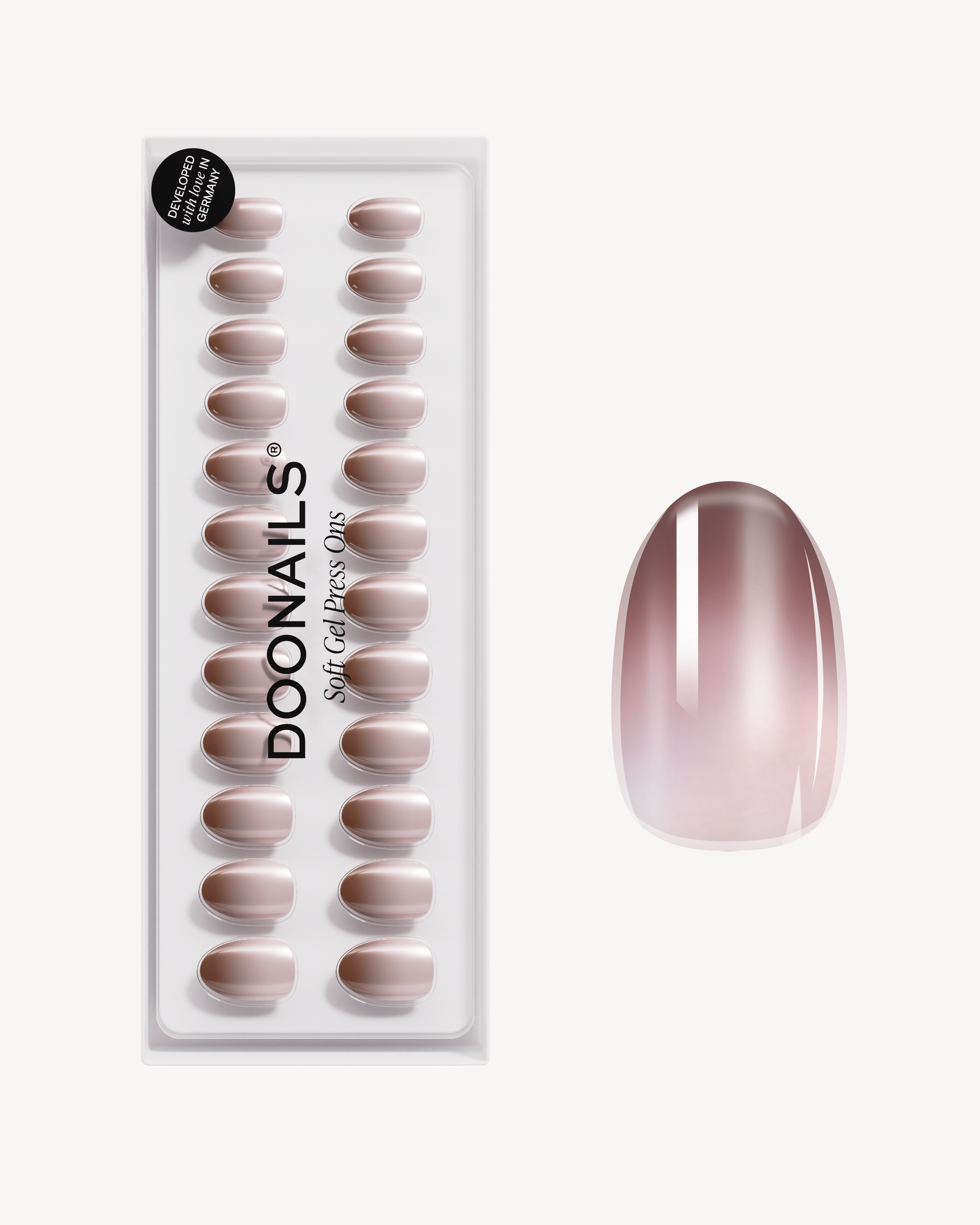 Brownie Short Round Soft Gel Press Ons - Doonails Switzerland
