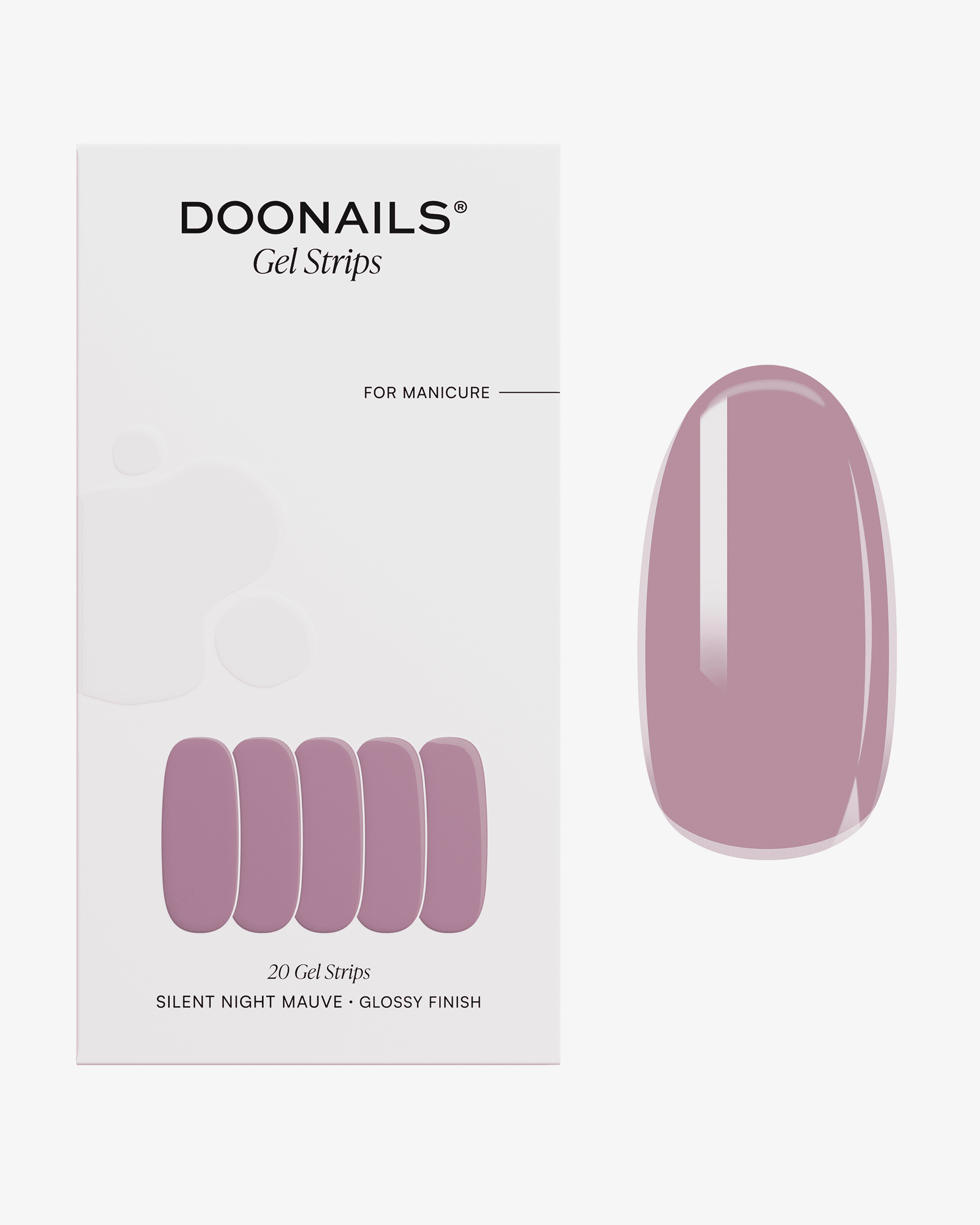 Silent Night Mauve Gel Strips - Doonails Switzerland