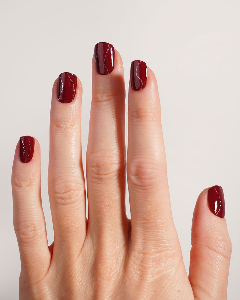 Red Glitter Swirl Gel Strips - Doonails Switzerland