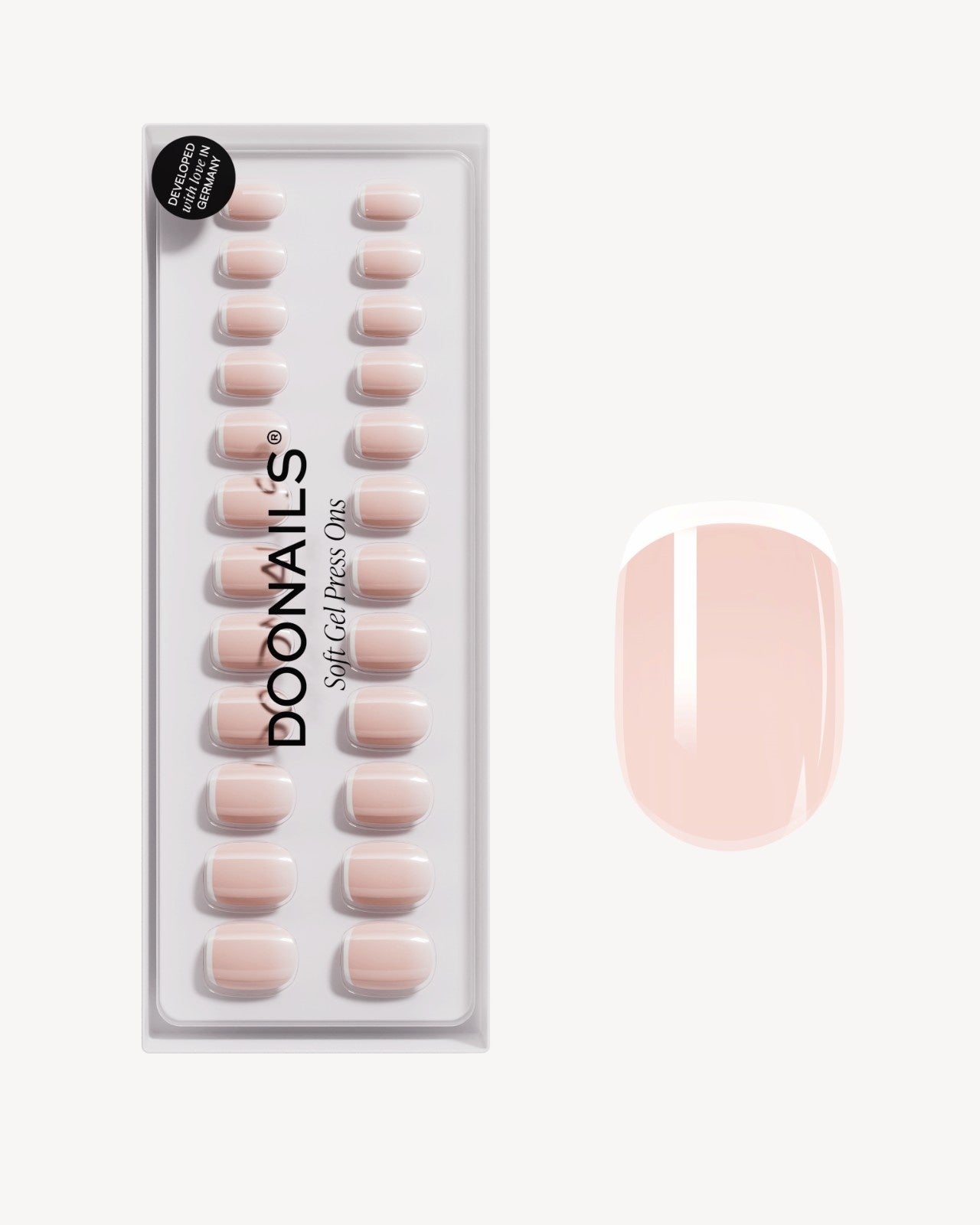 Classic French Extra Short Square Soft Gel Press Ons - Doonails Switzerland