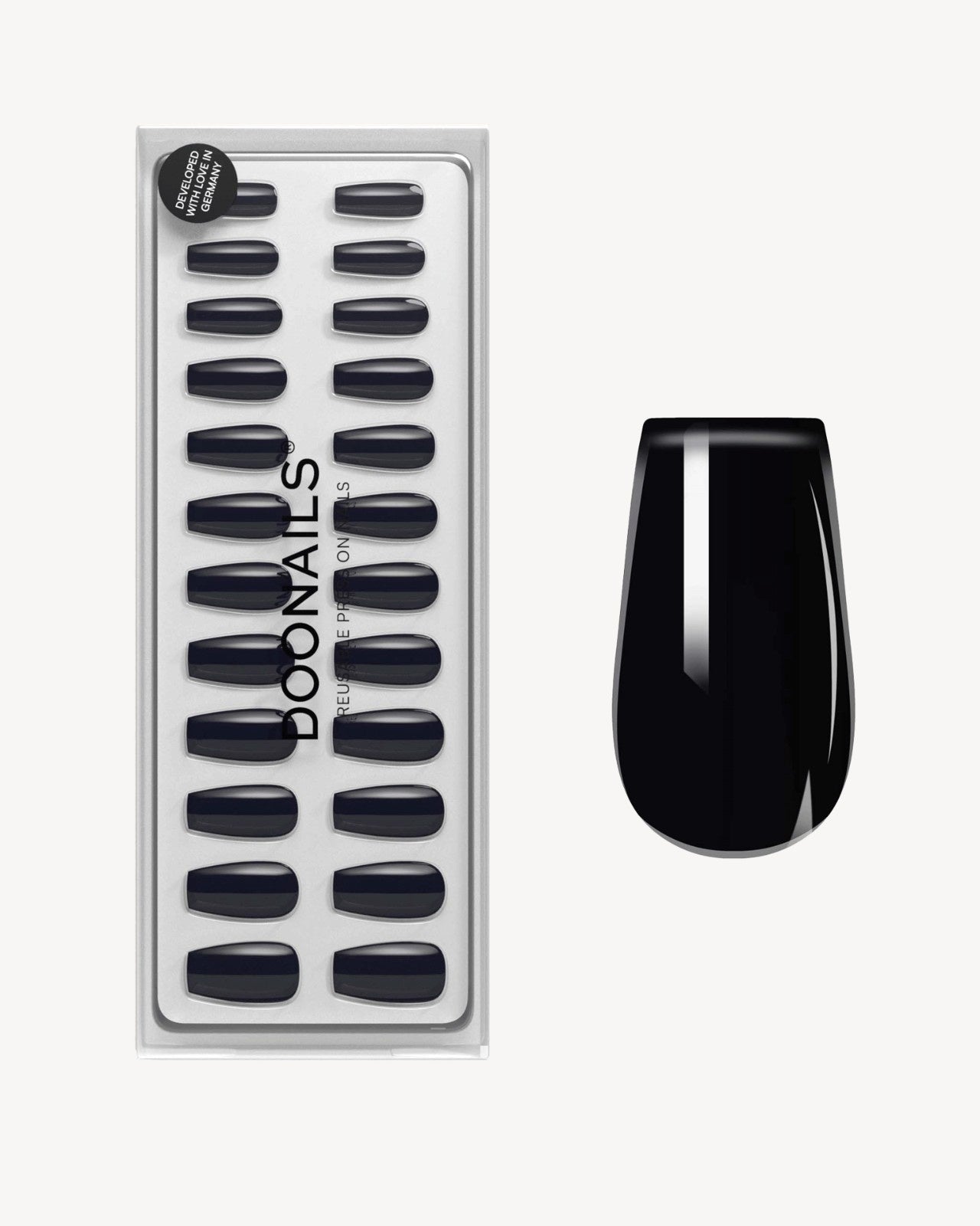 Dark Dream Short Coffin Soft Gel Press Ons - Doonails Switzerland