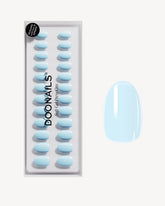 Baby Blue Short Round Soft Gel Press Ons - Doonails Switzerland