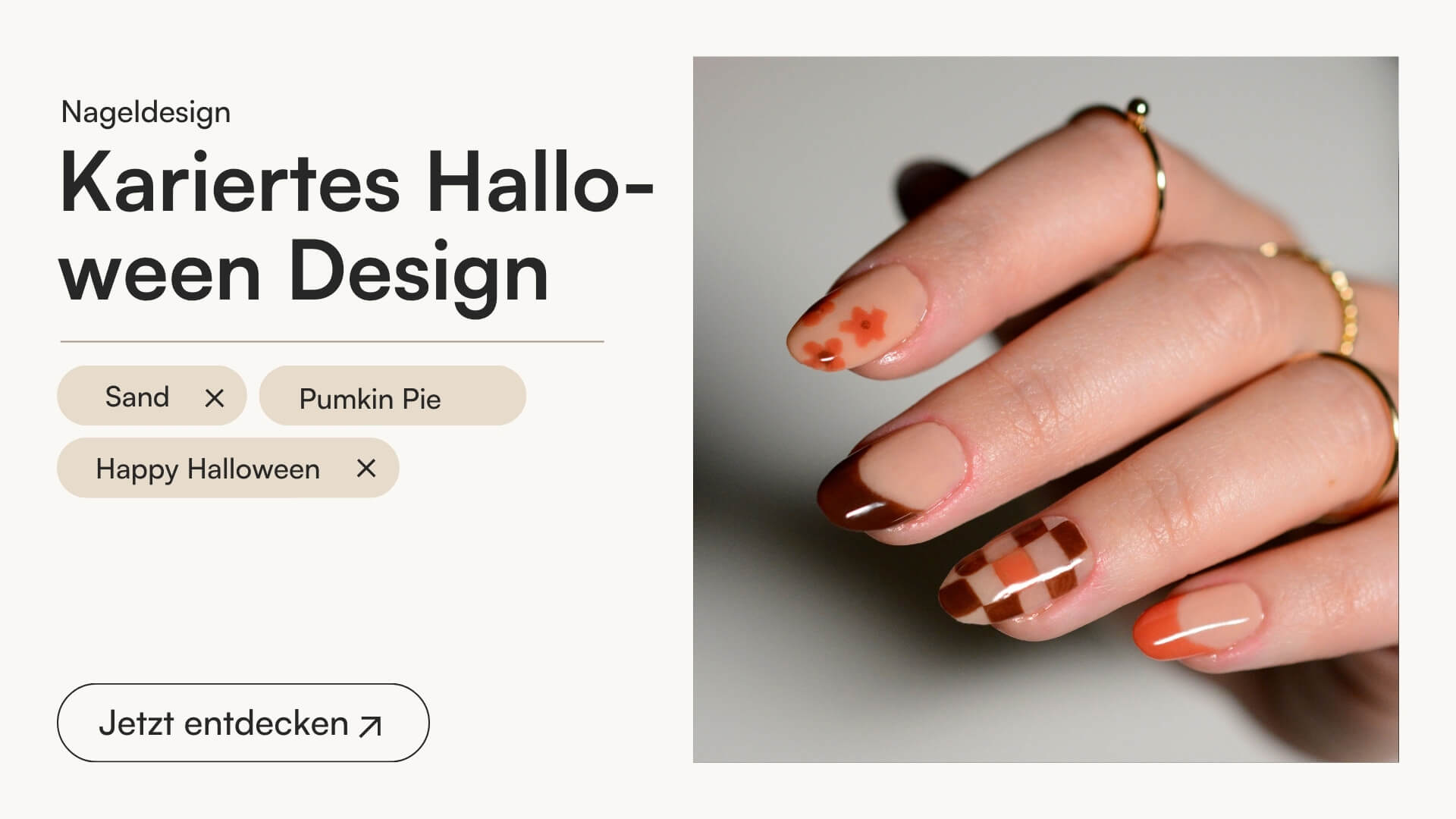 Kariertes Halloween Design - Doonails Switzerland