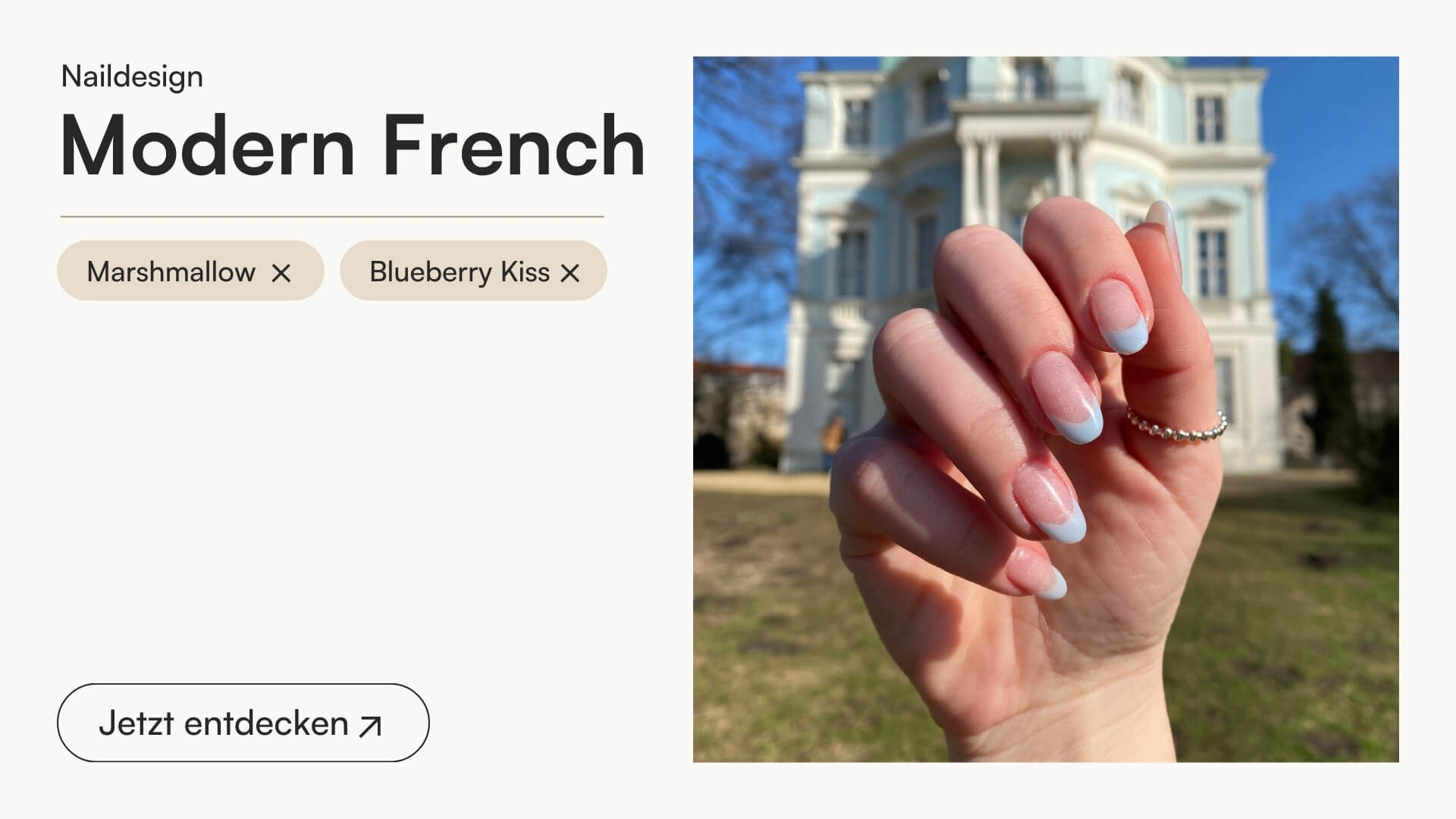 Modern French mit Blueberry Kiss - Doonails Switzerland