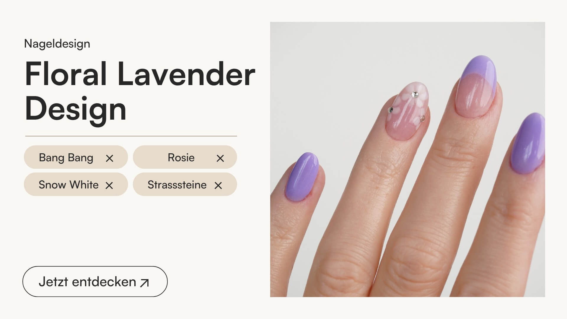 Floral Lavender Design - Doonails Switzerland