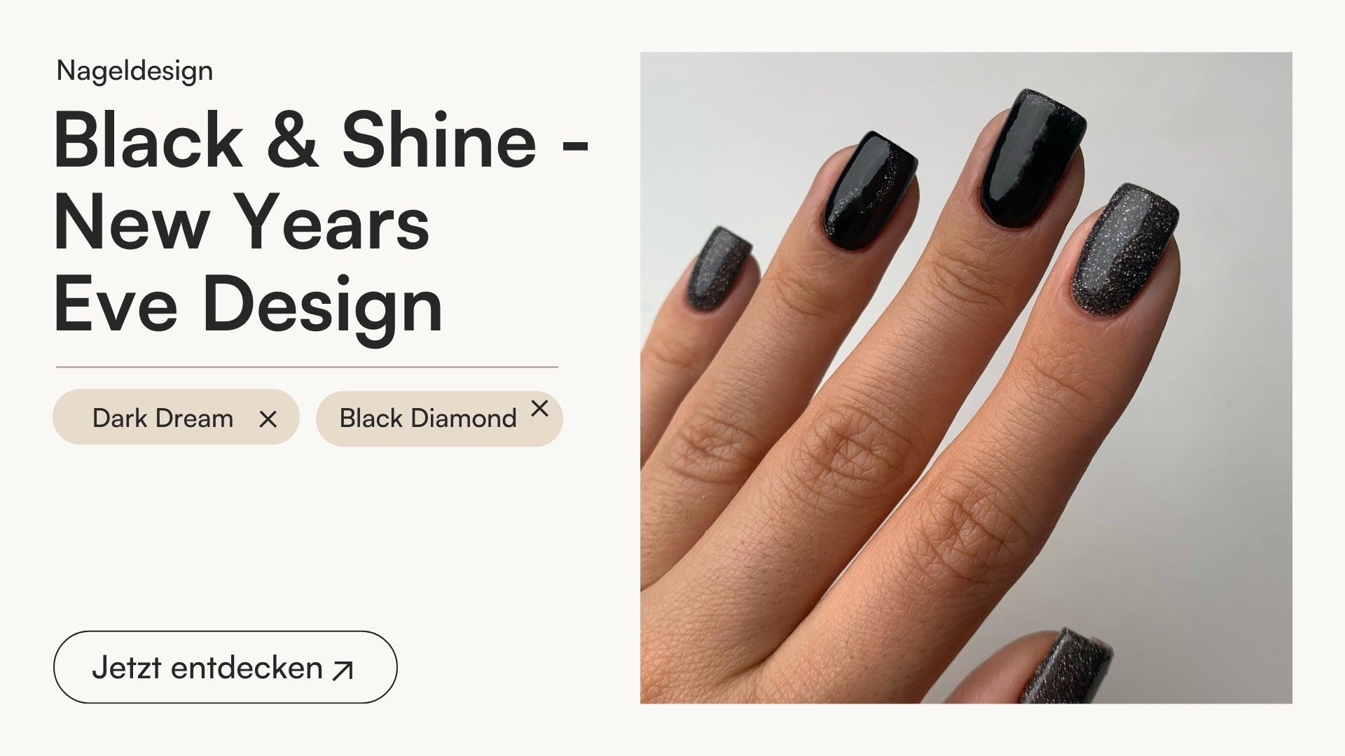 Black & Shine - New Years Eve Design - Doonails Switzerland