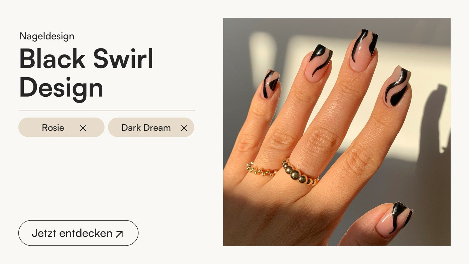 Black Swirl Design - Doonails Switzerland