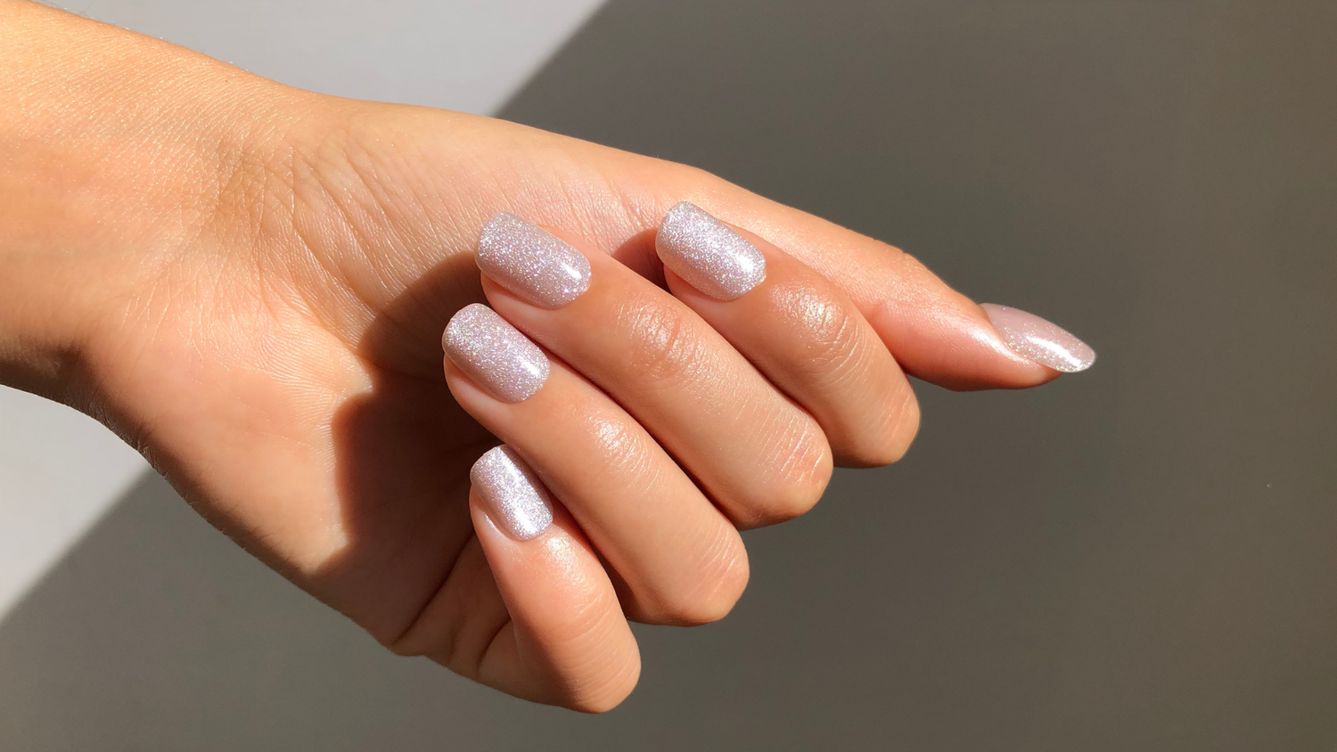 Soft Glitter Nudes - Natural shimmery Nails