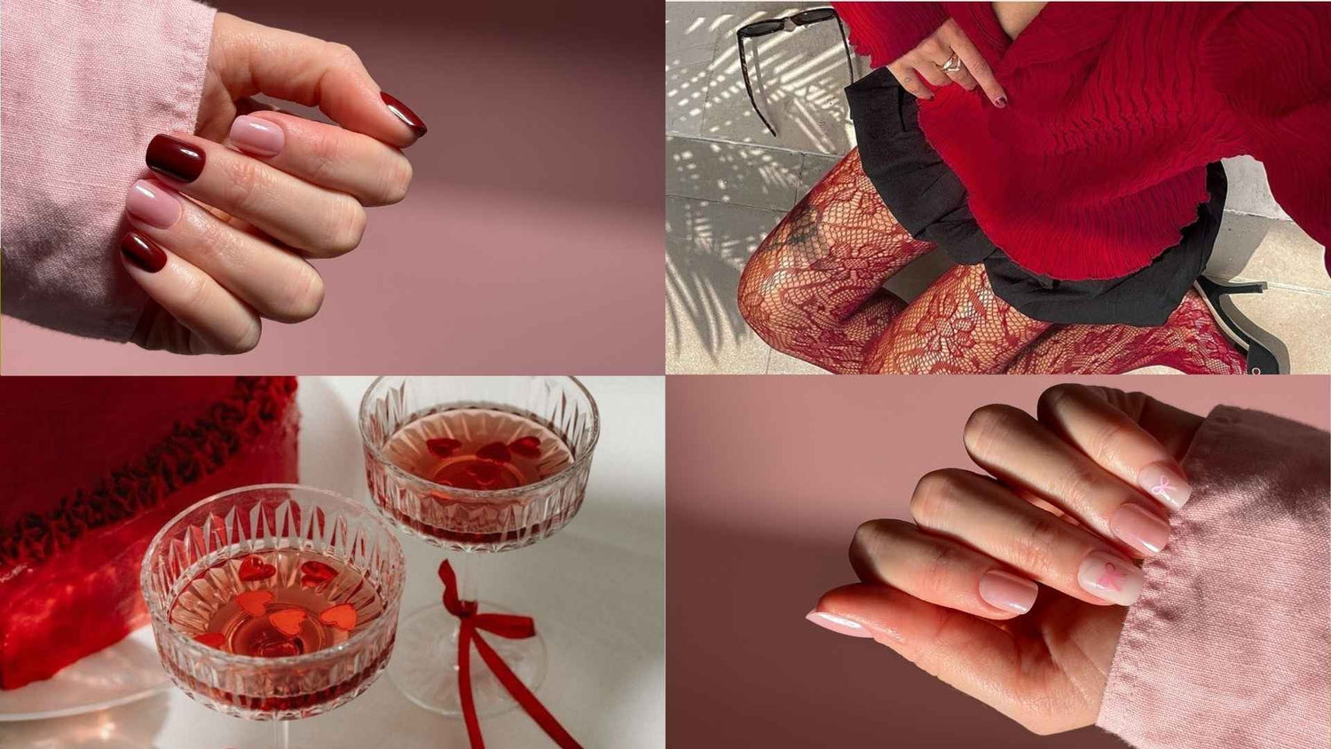 Valentinstagsnägel: Romantische Mix & Match Designs