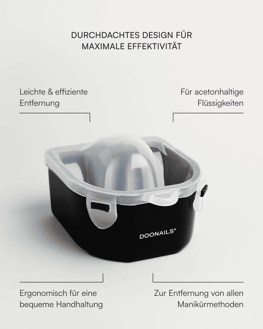 Entferner Bowl mit Text über die Vorteile