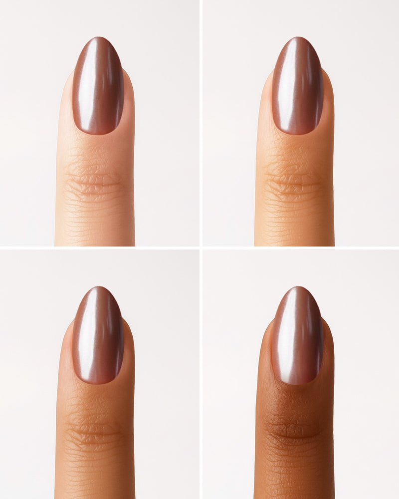 Glazed Chocolate Short Almond Soft Gel Press Ons - Doonails Switzerland