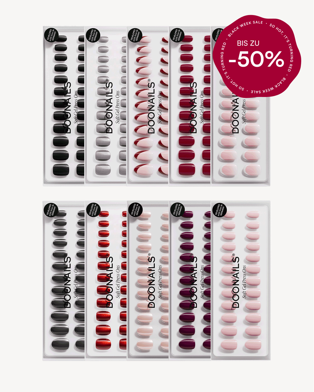 Farben Spar-Bundle - Soft Gel Press Ons