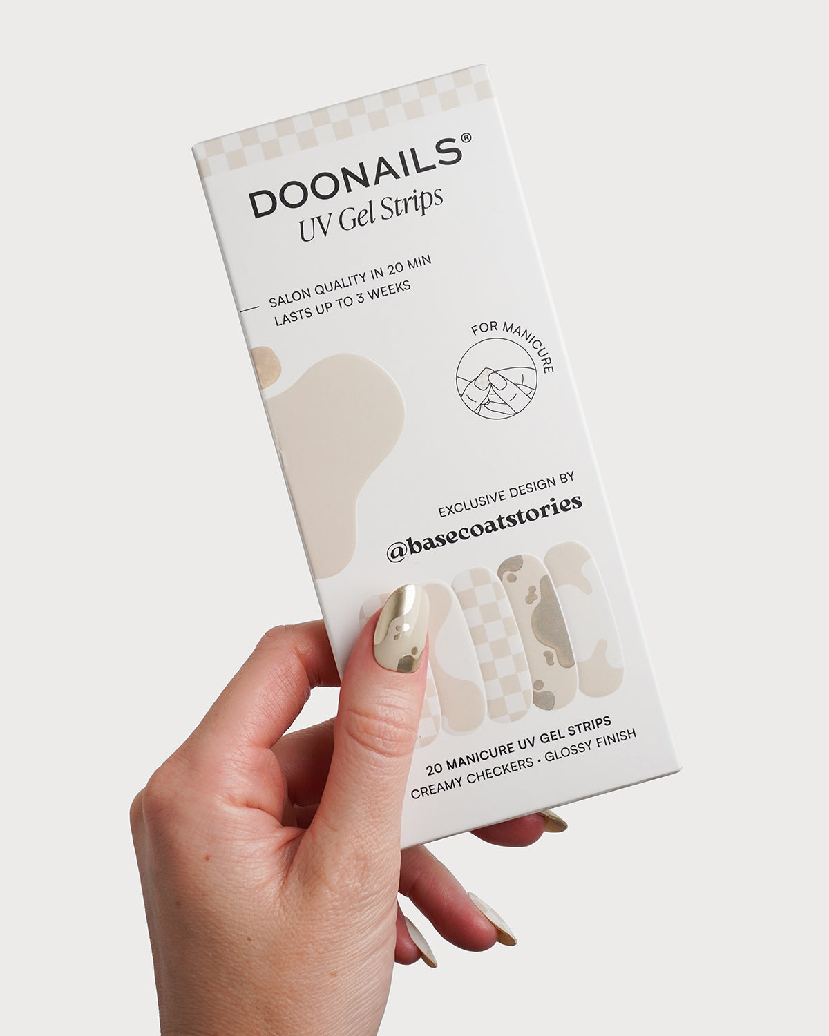 Creamy Checkers Gel Strips