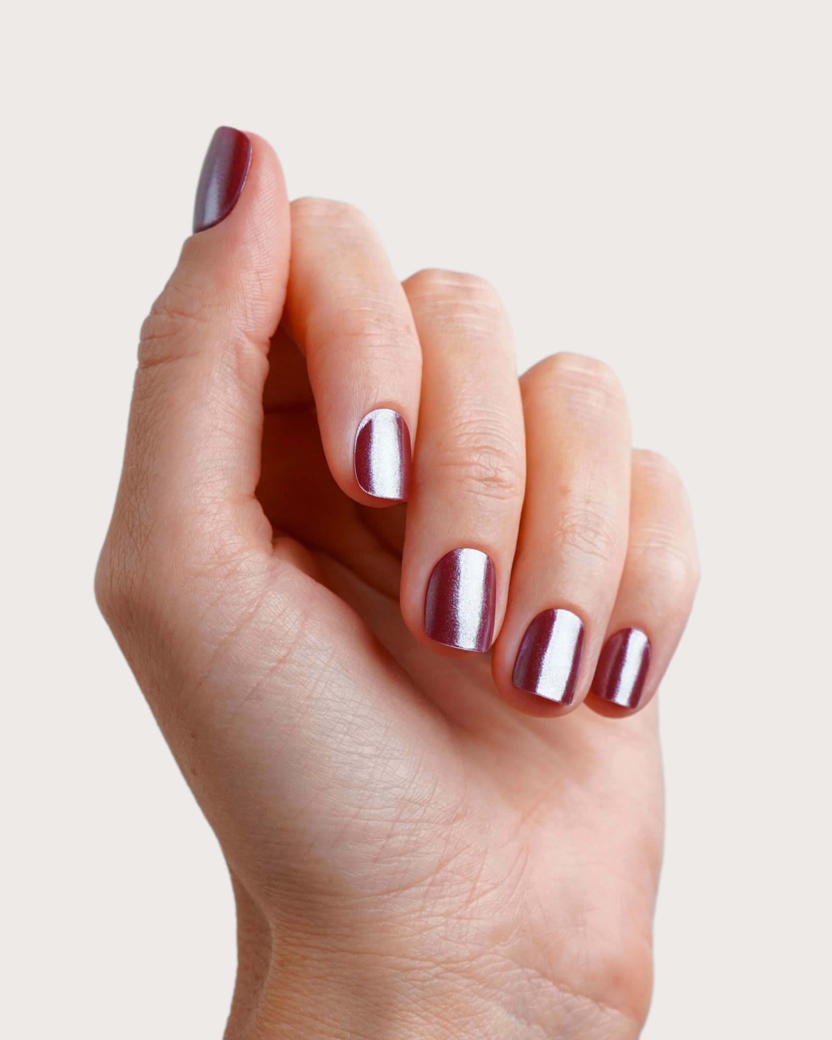 Glazed Burgundy UV Gel Strips
