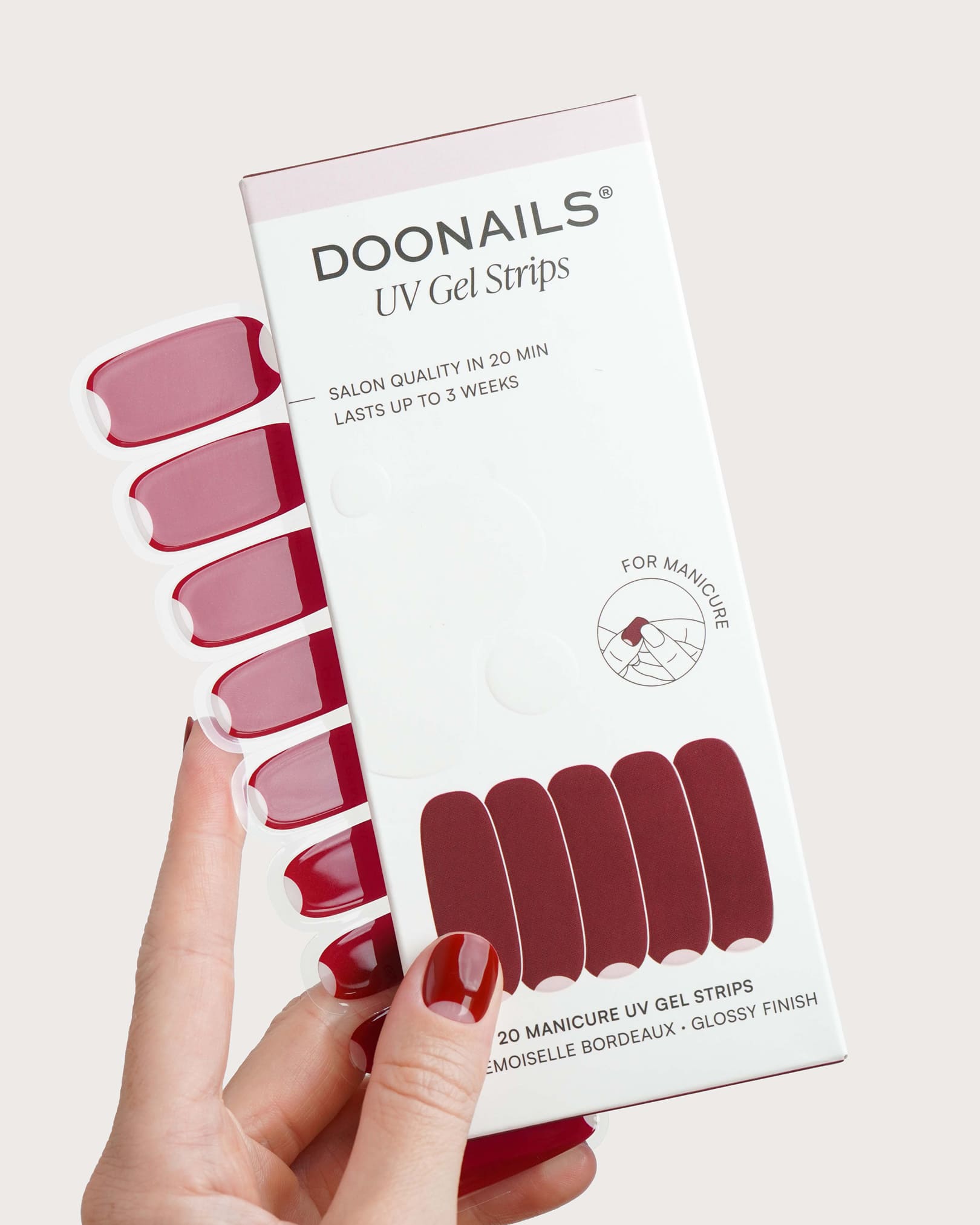 Mademoiselle Bordeaux UV Gel Strips