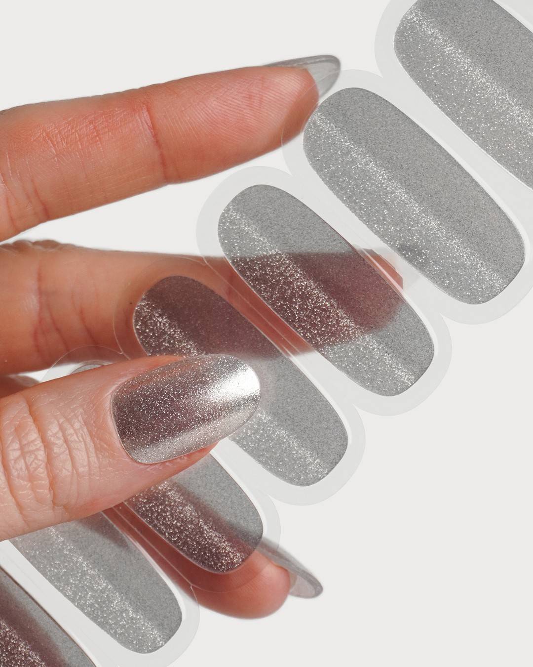 Silver Cat Eye Gel Strips
