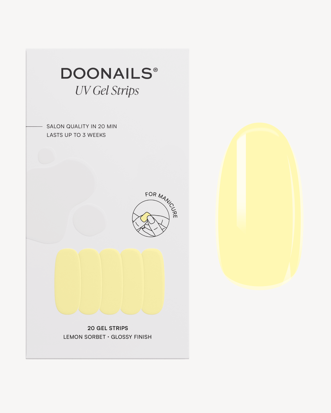 Lemon Sorbet Gel Strips - Doonails Switzerland