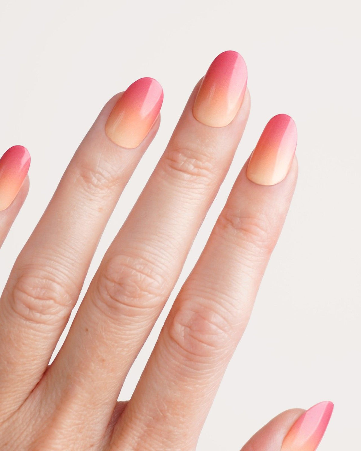 Orange Pink Ombre Gel Strips - Doonails Switzerland