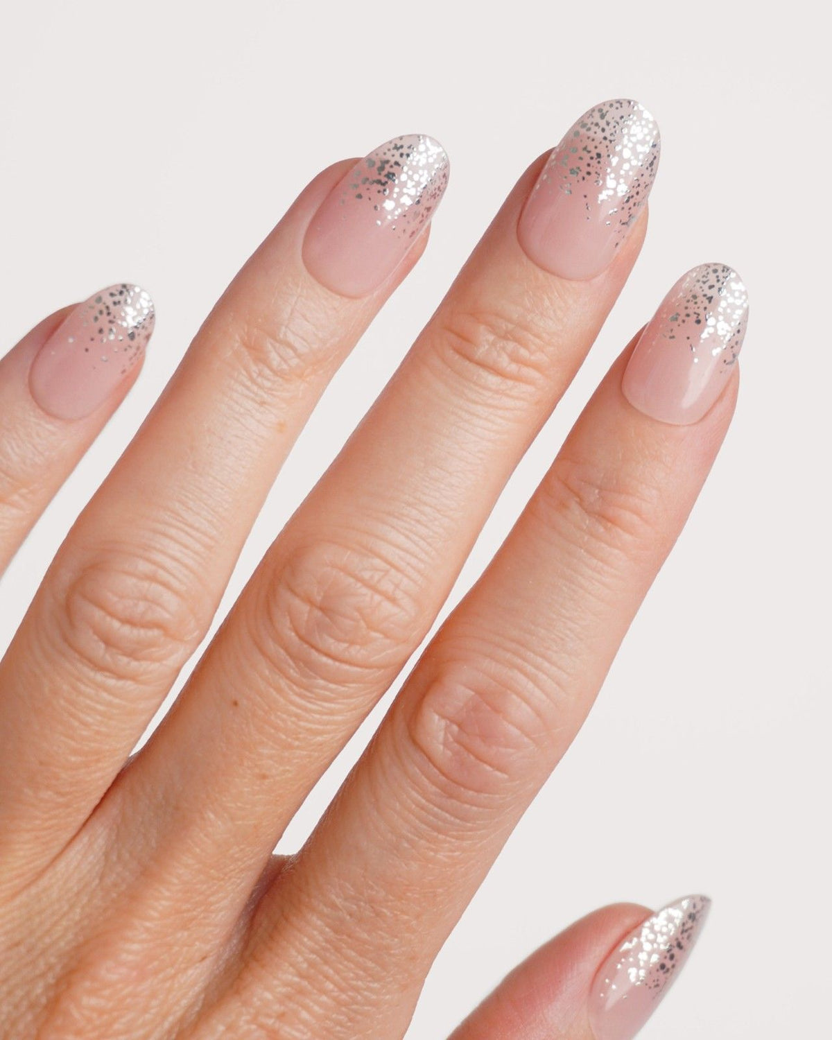Silver Glitter Ombre Gel Strips - Doonails Switzerland
