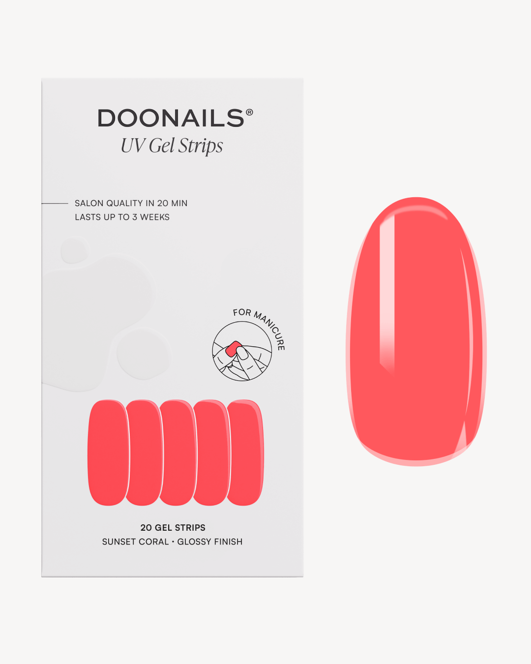 Sunset Coral Gel Strips - Doonails Switzerland