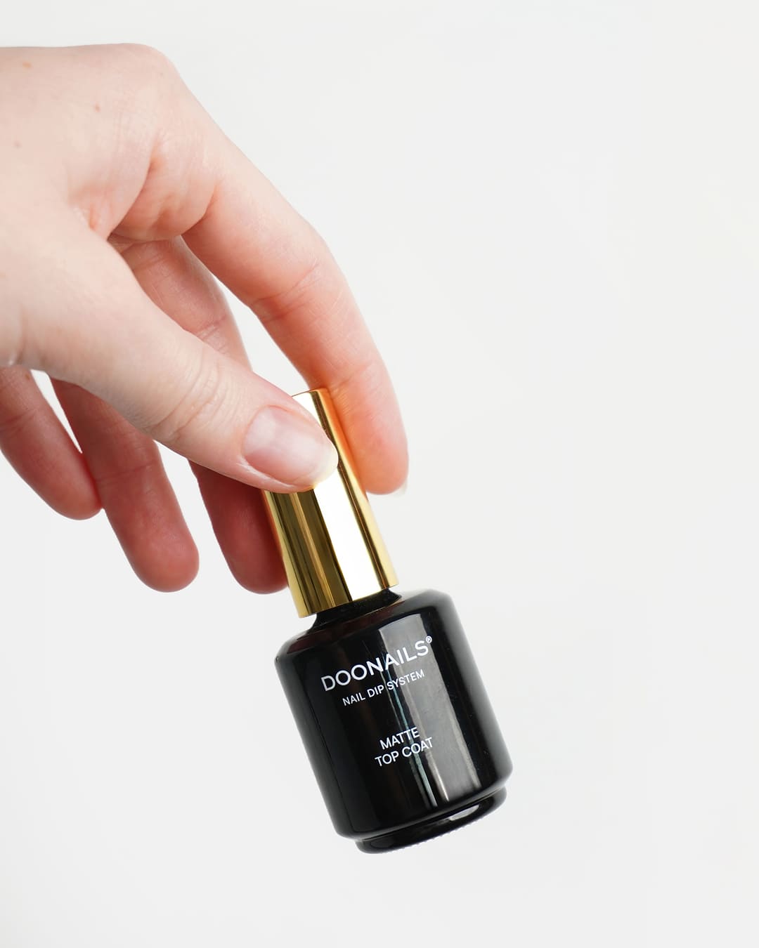 Matter Top Coat in der Hand
