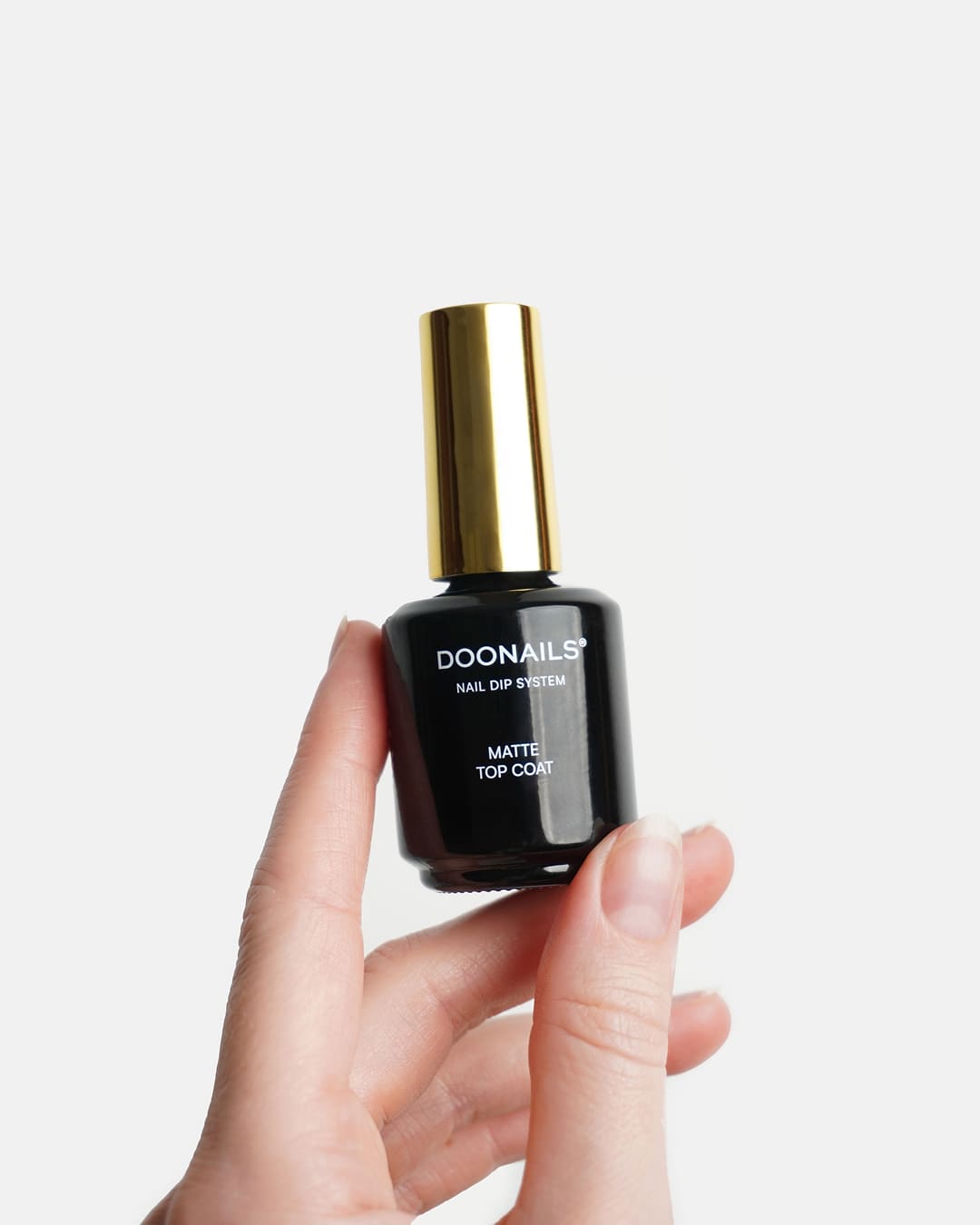 Matter Top Coat in der Hand
