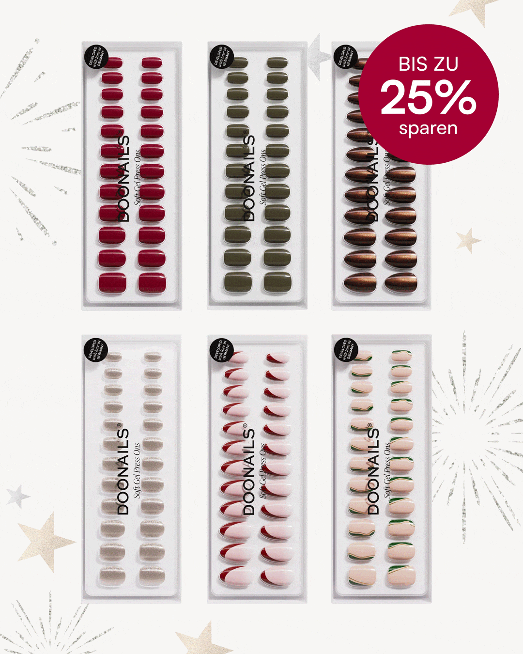 Farben Spar-Bundle - Soft Gel Press Ons