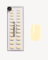 Butter Yellow Short Square Soft Gel Press Ons