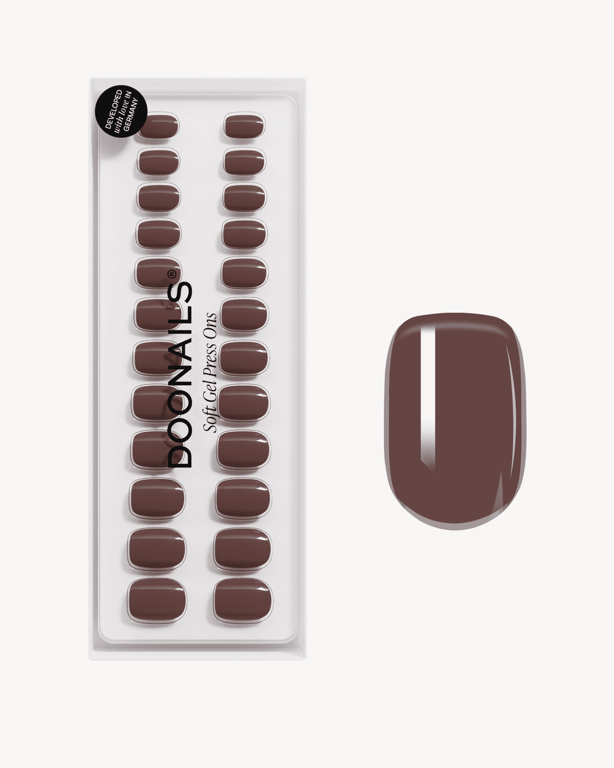 Cafe Noir Extra Short Square Soft Gel Press Ons