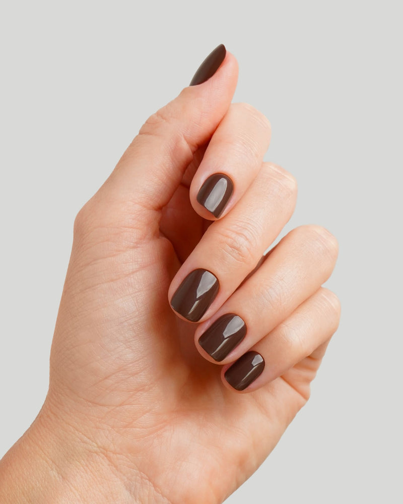 Cafe Noir Extra Short Square Soft Gel Press Ons