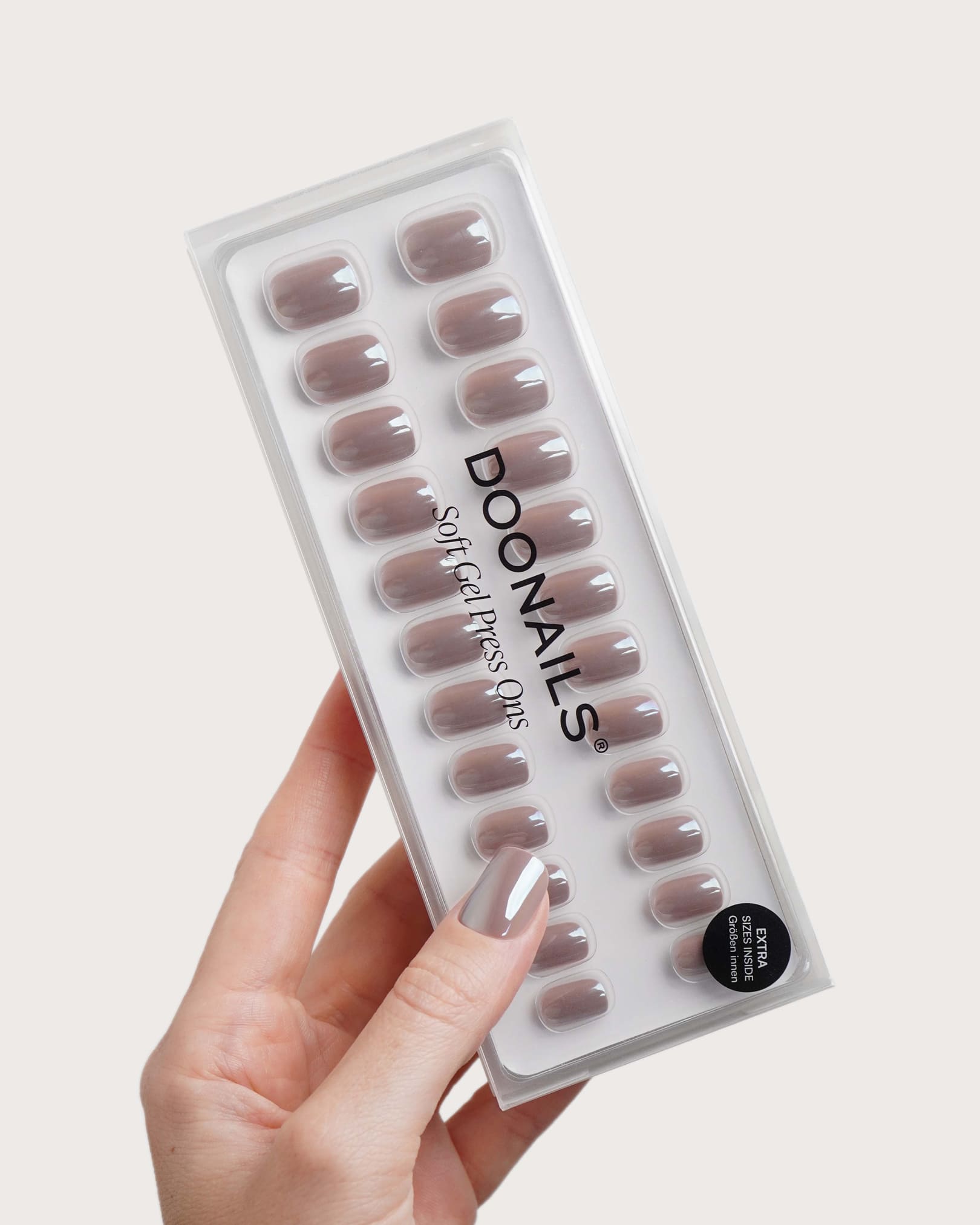 Cashmere Glow Extra Short Square Soft Gel Press Ons