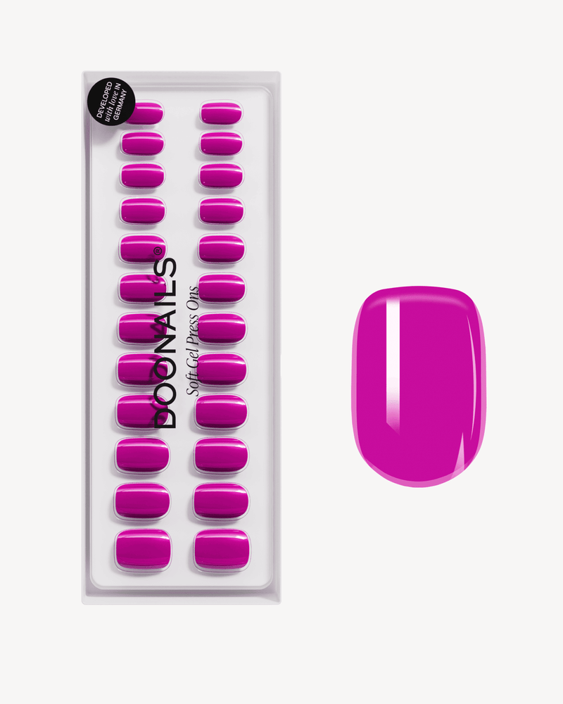 Dragonfruit Extra Short Square Soft Gel Press Ons - Doonails Switzerland