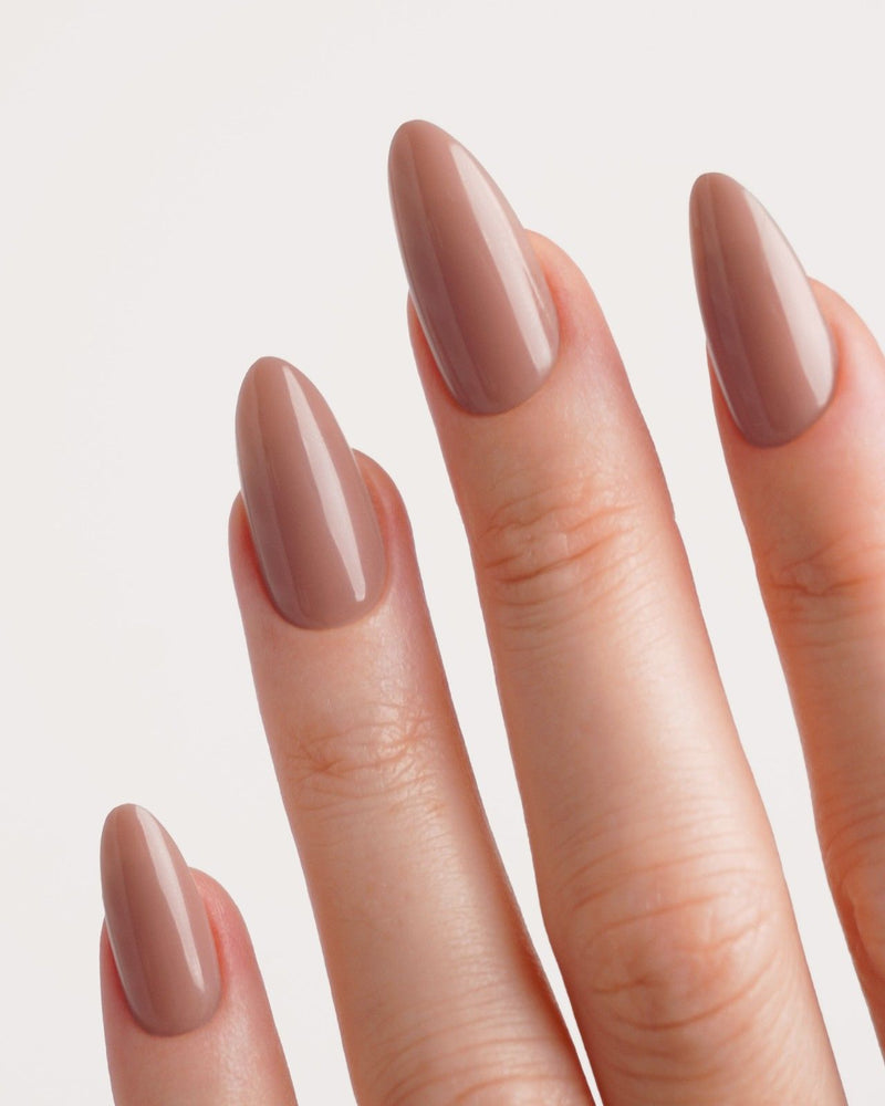 Espresso Medium Almond Soft Gel Press Ons - Doonails Switzerland