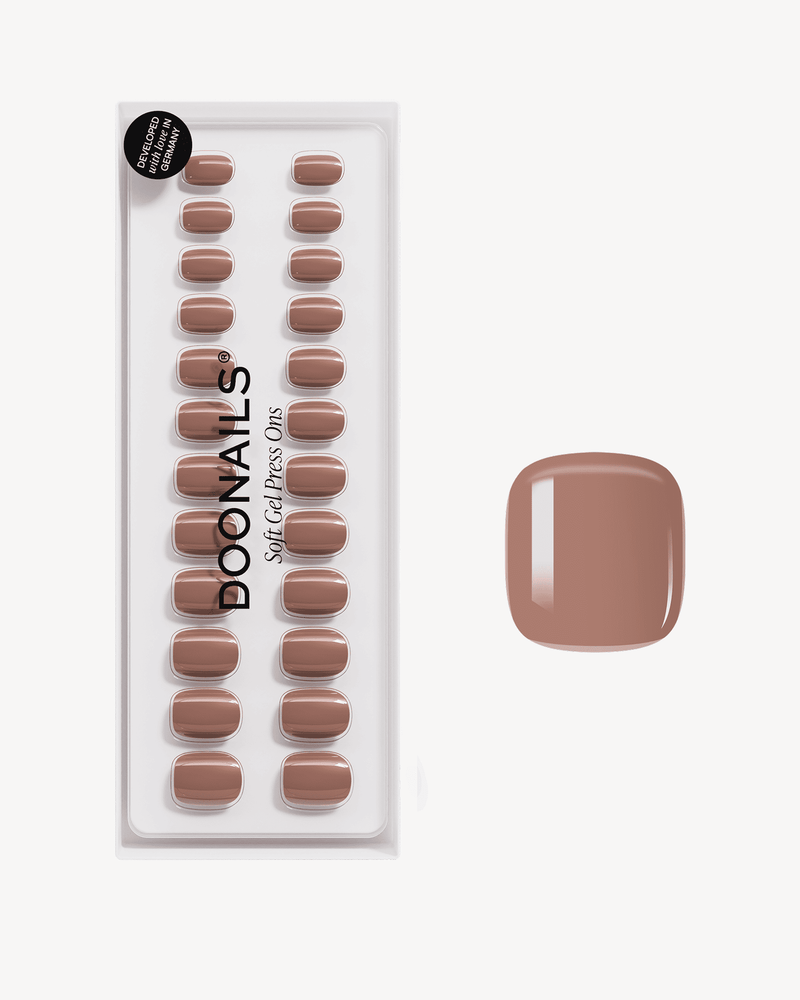Espresso Ultra Short Square Soft Gel Press Ons
