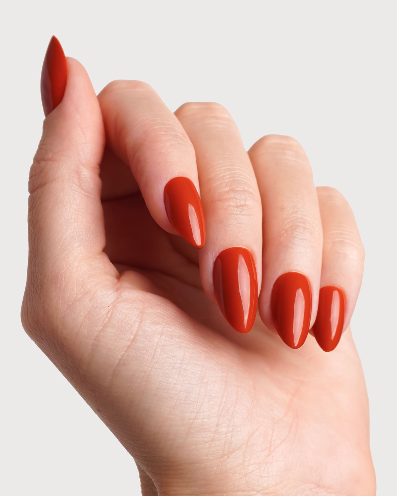 Fire Place Short Almond Soft Gel Press Ons