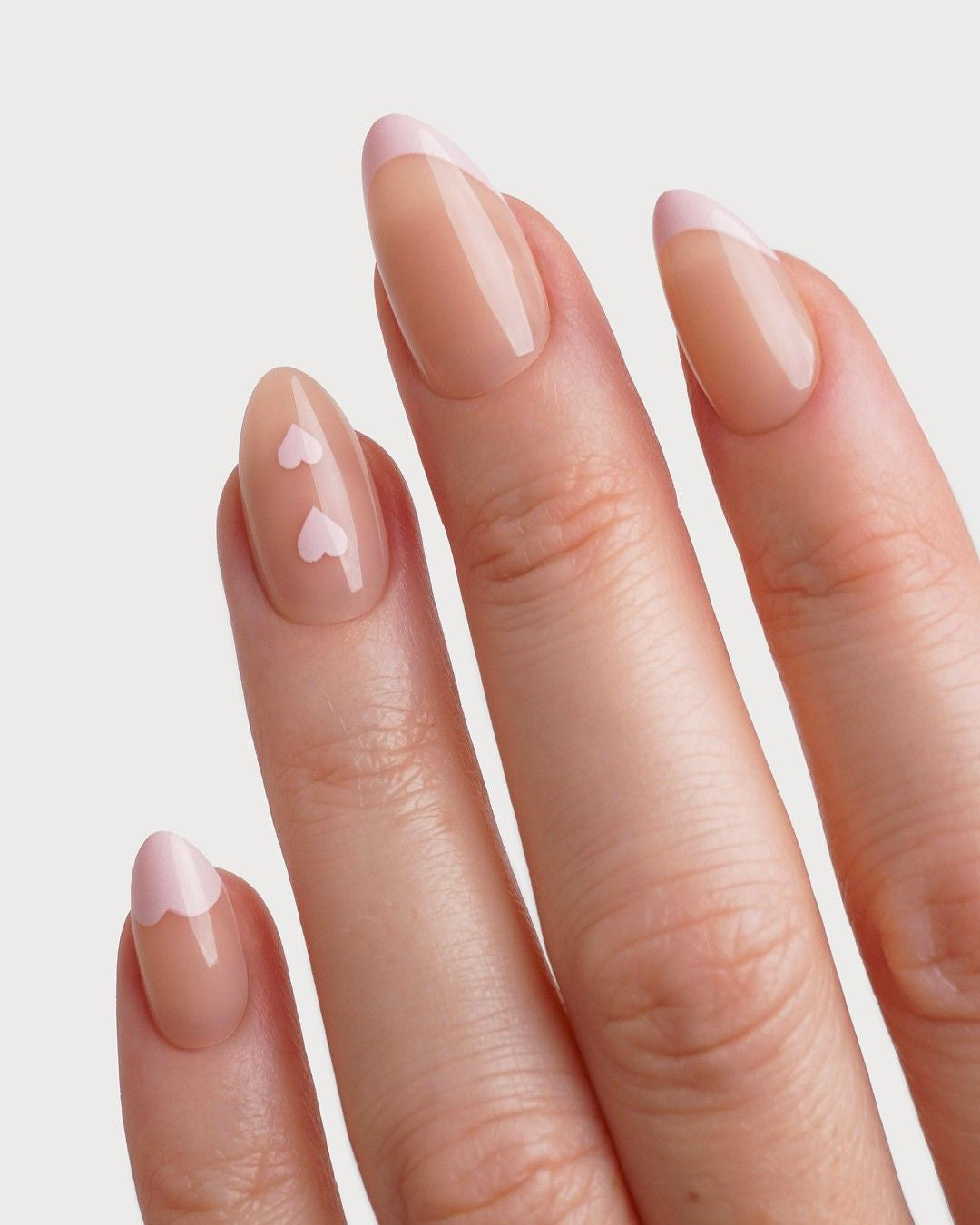 Flirty French Short Almond Soft Gel Press Ons