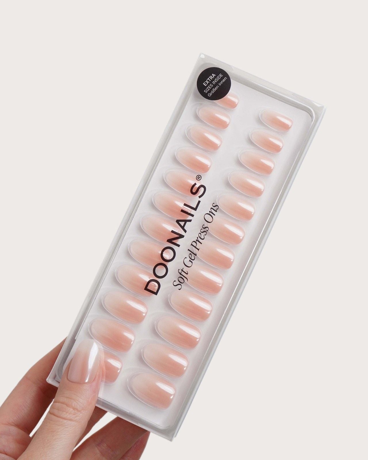 Glazed Babyboomer Medium Round Soft Gel Press Ons