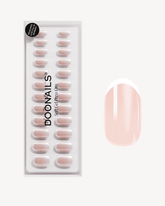 Glazed French Medium Round Soft Gel Press Ons