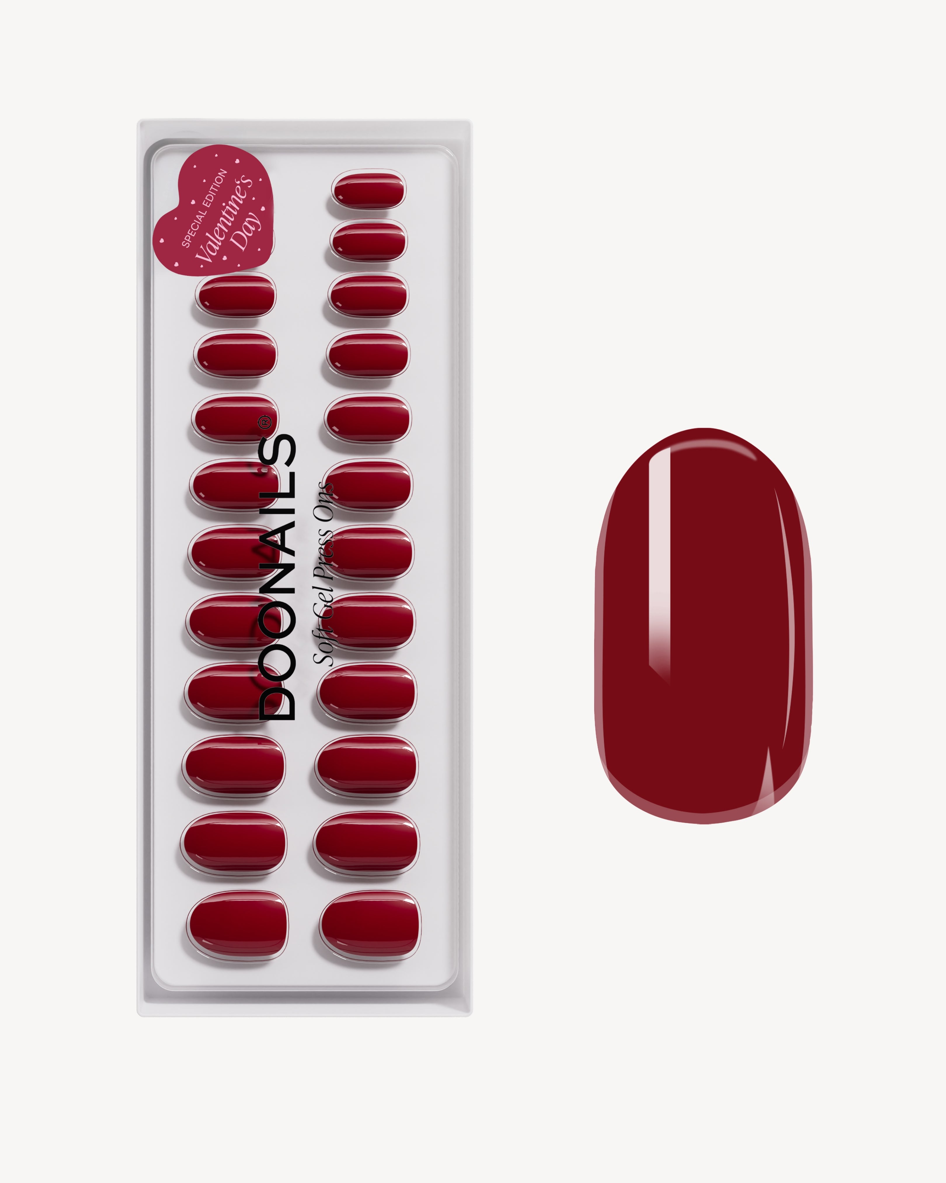 Heartbreaker Medium Round Soft Gel Press Ons