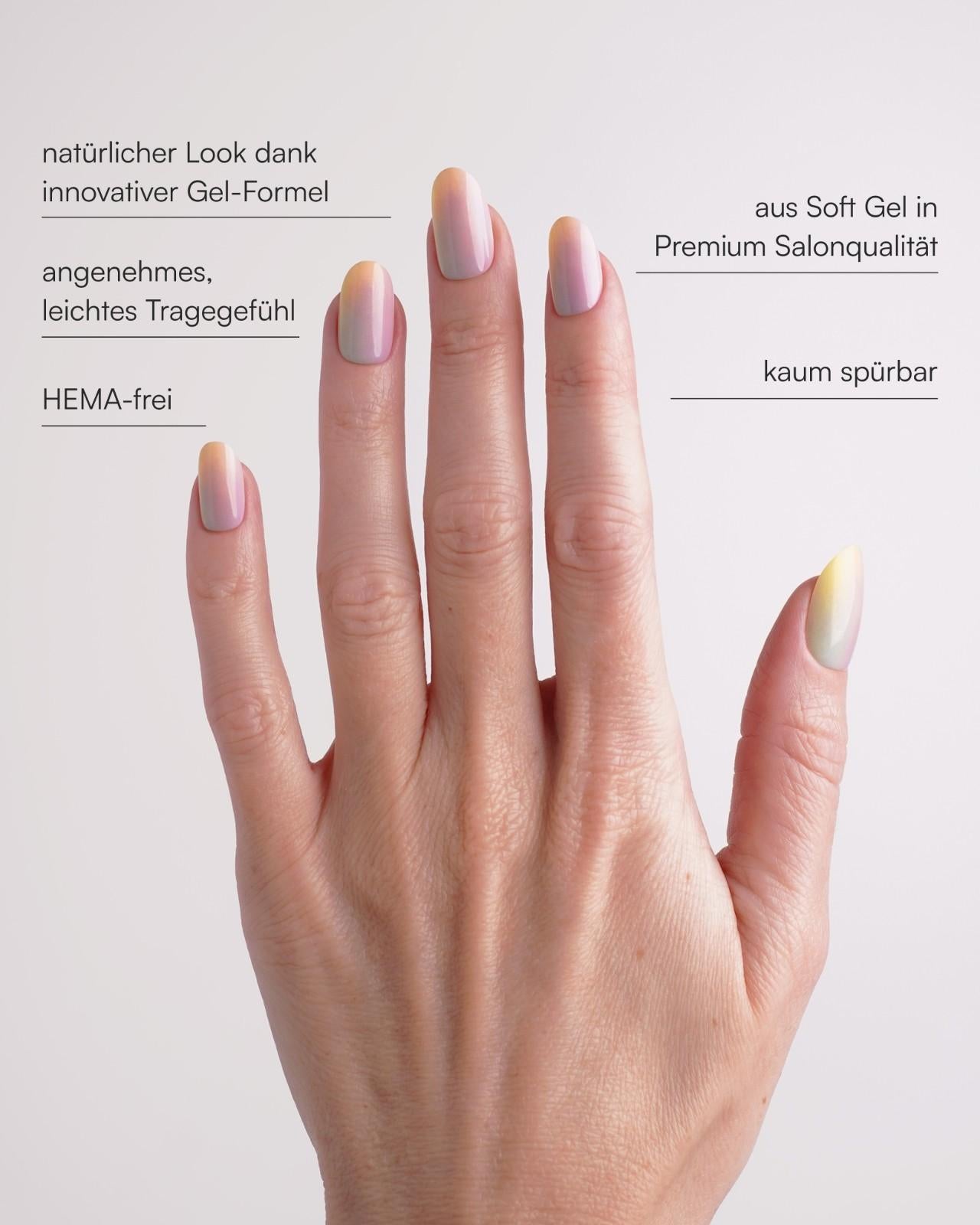 8. Limited Edition Pastel Clouds Soft Gel Press Ons