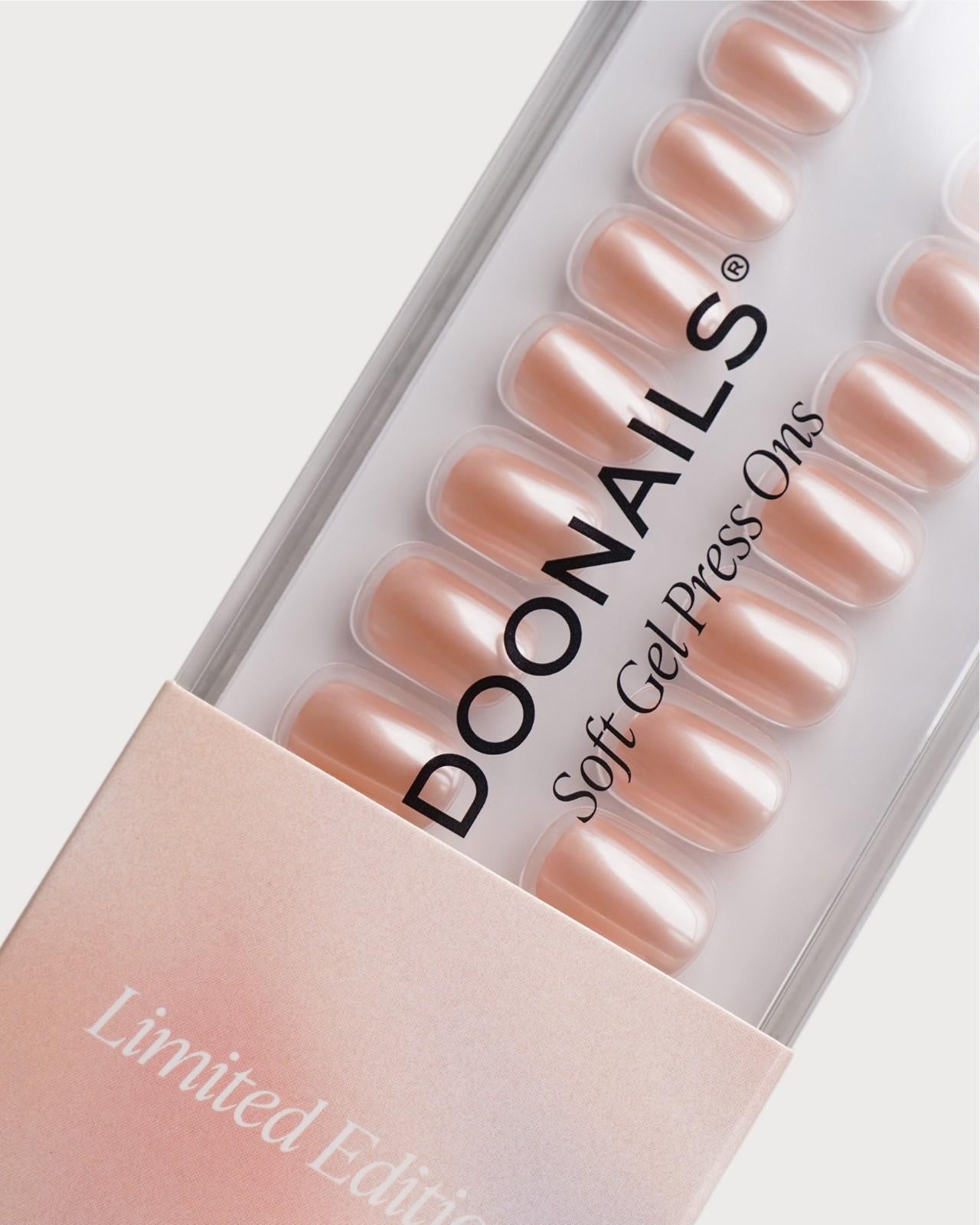 Limited Edition Glazed Coral Short Square Soft Gel Press Ons