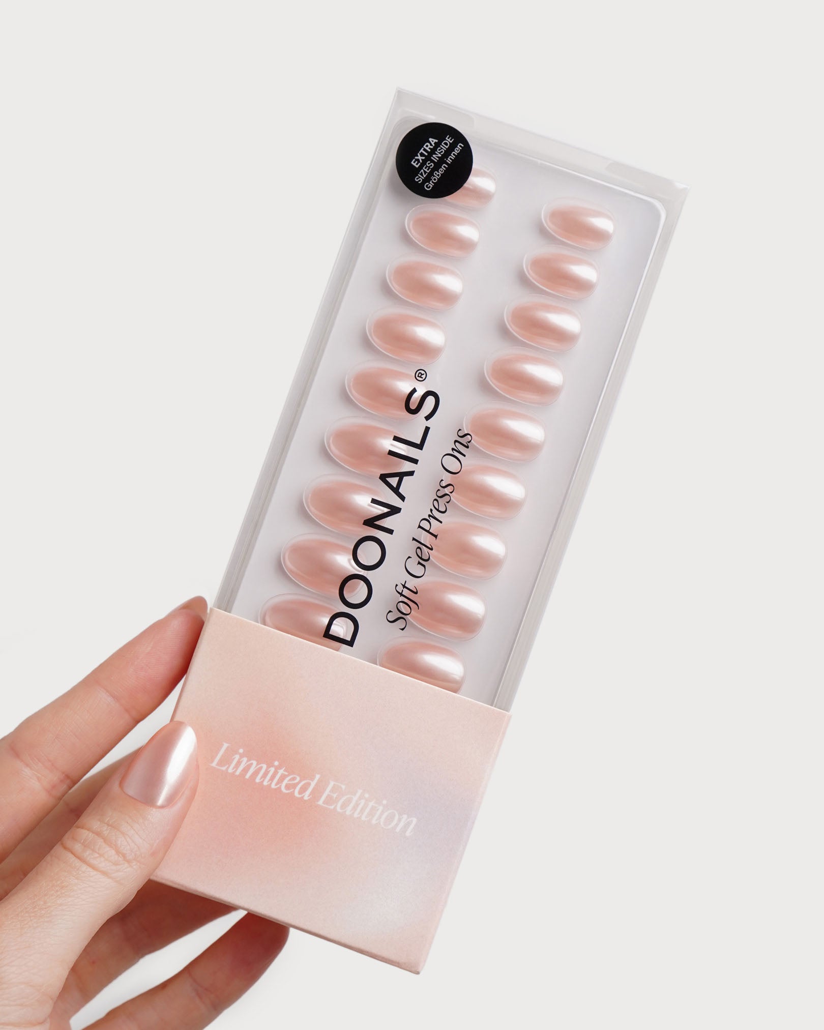 Limited Edition Glazed Rose Short Round Soft Gel Press Ons