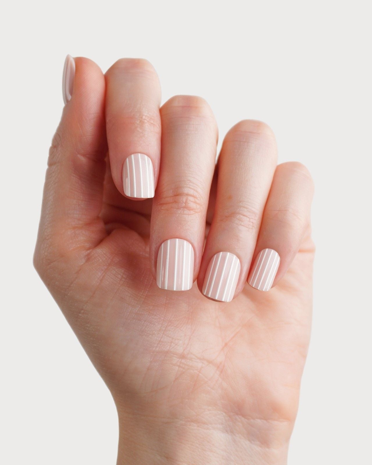 Limited Edition Strawberry Stripes Extra Short Square Soft Gel Press Ons