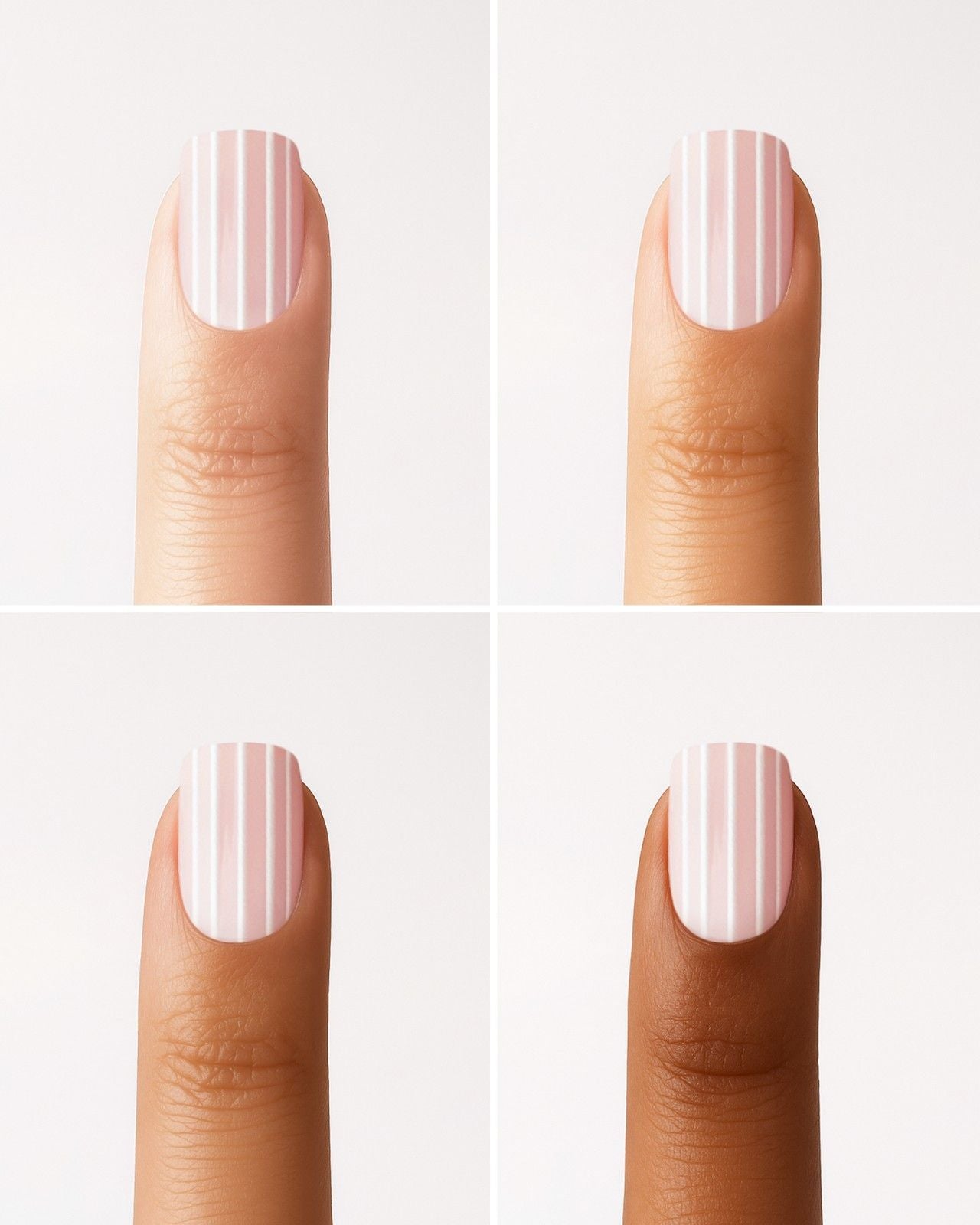 Limited Edition Strawberry Stripes Extra Short Square Soft Gel Press Ons